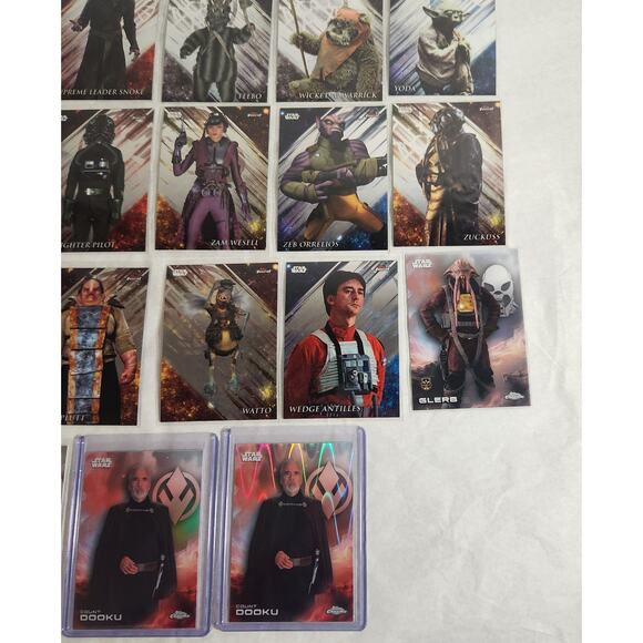 Topps Finest & Chrome Star Wars Trading Cards Lot Of 22 Cards 2018, 2025 NM - Picture 5 of 10